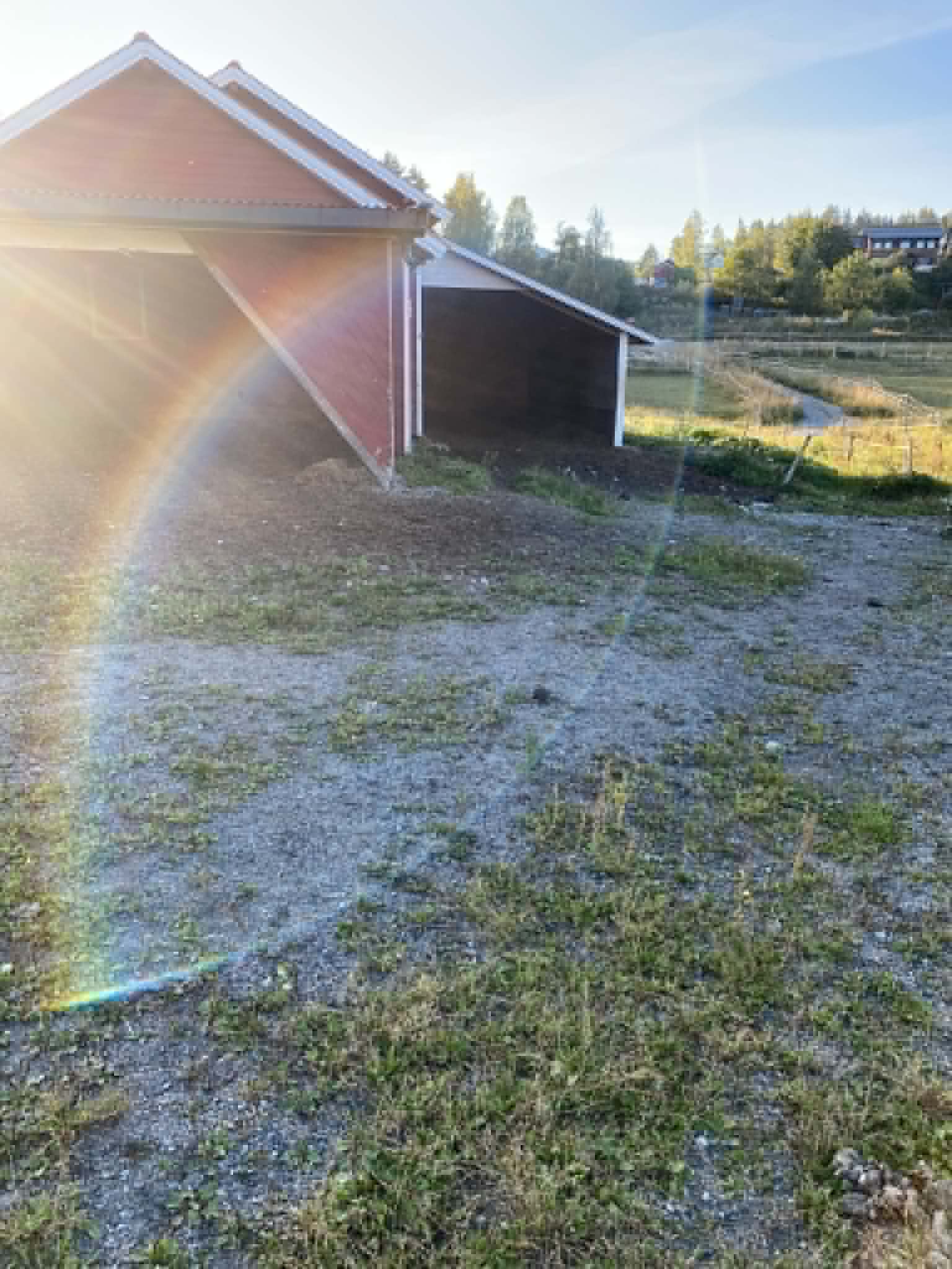 Leskur og uteområde på Lia